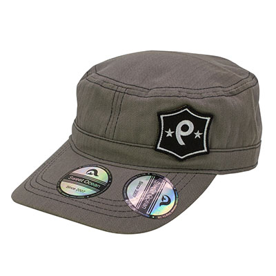 Distressed Herringbone Military Caps 