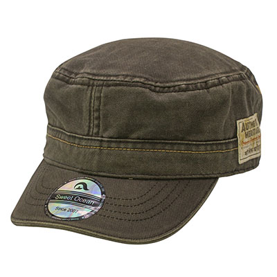 Enzyme Washed Military Caps with Stic