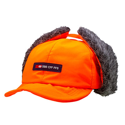 Customized Orange Winter Hats with Ea